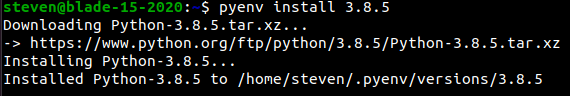pyenv python install